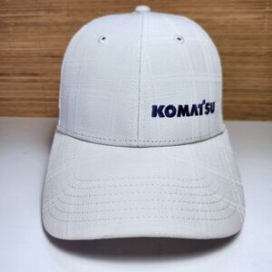 Komatsu Dryve Ball Cap Hat Light Tan Tone on Tone 6 panel Heavy Equipment